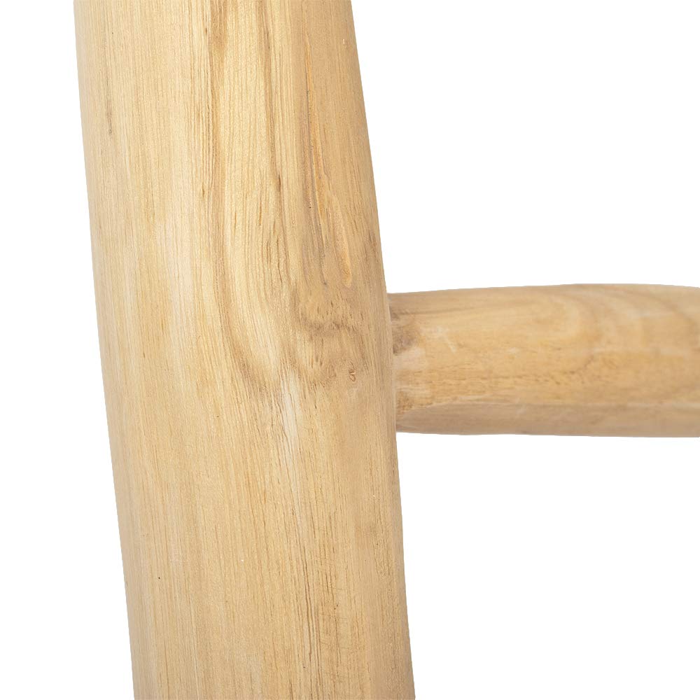 Teak Deko-Leiter KEPALA H180cm Natural Handtuchhalter Kleiderständer Holzleiter