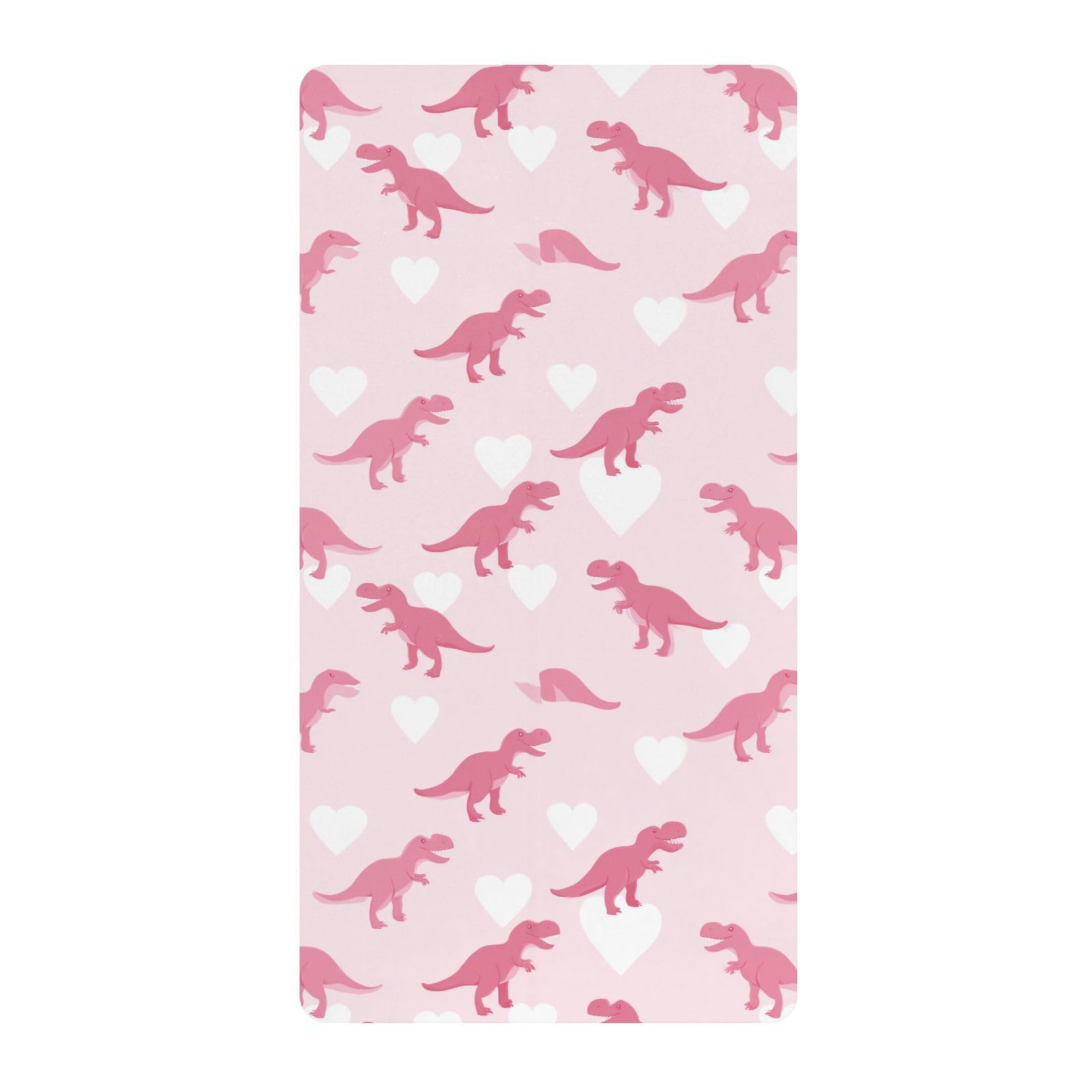 Ghothic T-rex Lenzuola per culla rosa pastello per neonati e ragazze in cotone morbido elastico per bambini materassi per bambini per decorazione della cameretta dei bambini, 1 confezione da