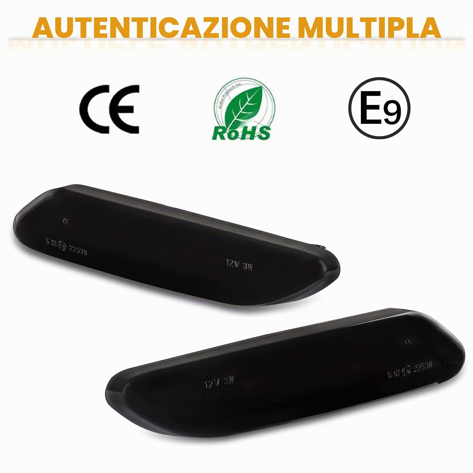 Frecce Laterale Dinamico a LED per BM-W Mini Cooper Countryman R60 R61, Indicatore di Direzione Dinamico a LED 2 Pezzi Canbus Nero
