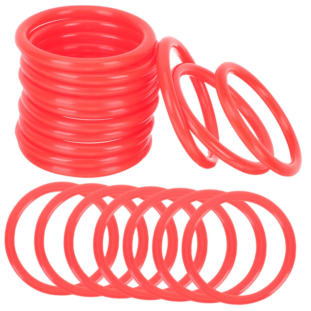 HEMOTON 20Pcs Ring Toss Game for Outdoor Fun Interactive Parent for Ages Durable Rings for Backyard Carnival Activities