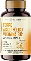 Ácido Fólico + Ferro + Vitamina B12-60 Cápsulas 500 MG