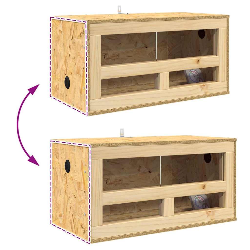 vidaXL Terrarium Brązowy 60 x 30 x 80 cm OSB