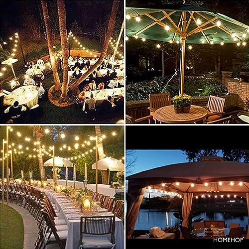 Homehop Solar Led G40 String Light for Home Garden Outdoor Balcony Terrace Wall Waterproof Rechargeable Decorative Hanging Lamp Diwali Decoration Item (16M,25 LEDs)
