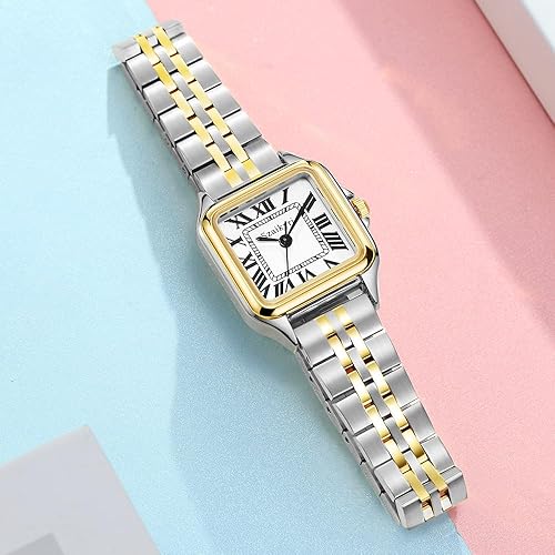 Miniatura 8 de Classic Relojes cuadrados de mujer con números romanos, de vestir, informal