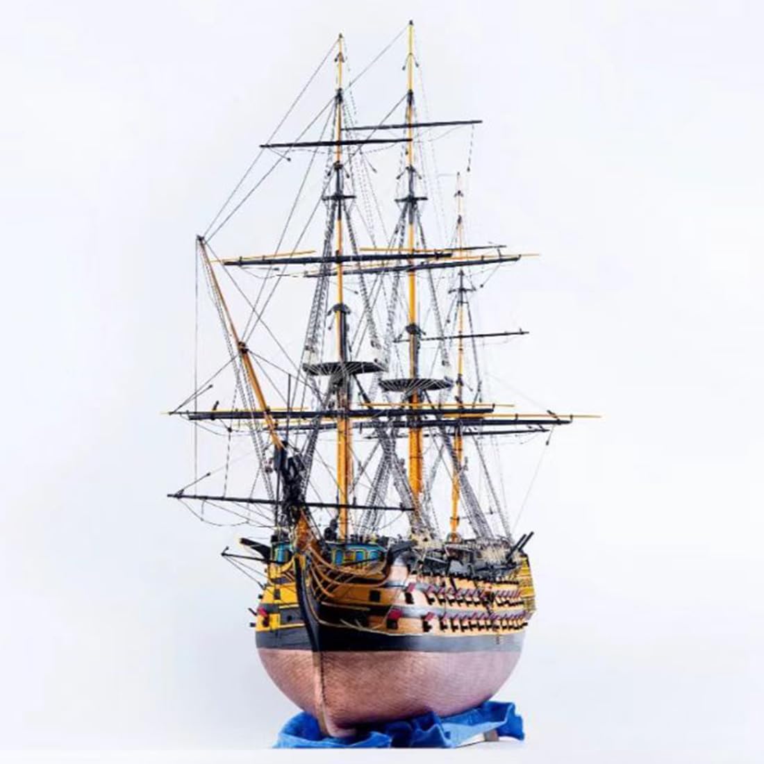 BuildCubes 3D Holzpuzzle für Erwachsene, 1/200 HMS Victory Segelschiff 3D Holz Modell Bausatz, 200+PCS Schiff Holzpuzzle Steampunk Schlachtschiff 3D Puzzle Holz Kampfschiff Geschenk
