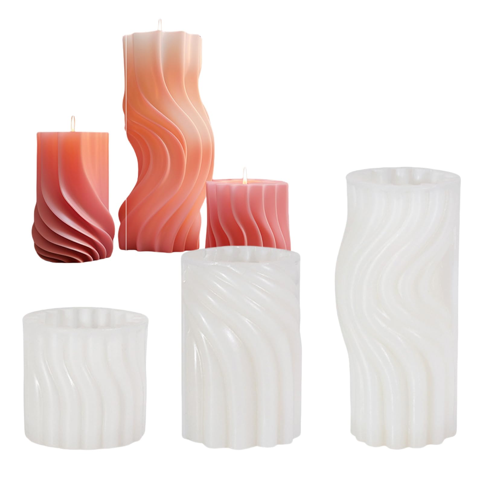 Moule décoratif en silicone ondulé pour sublimer votre intérieur en plâtre fait main