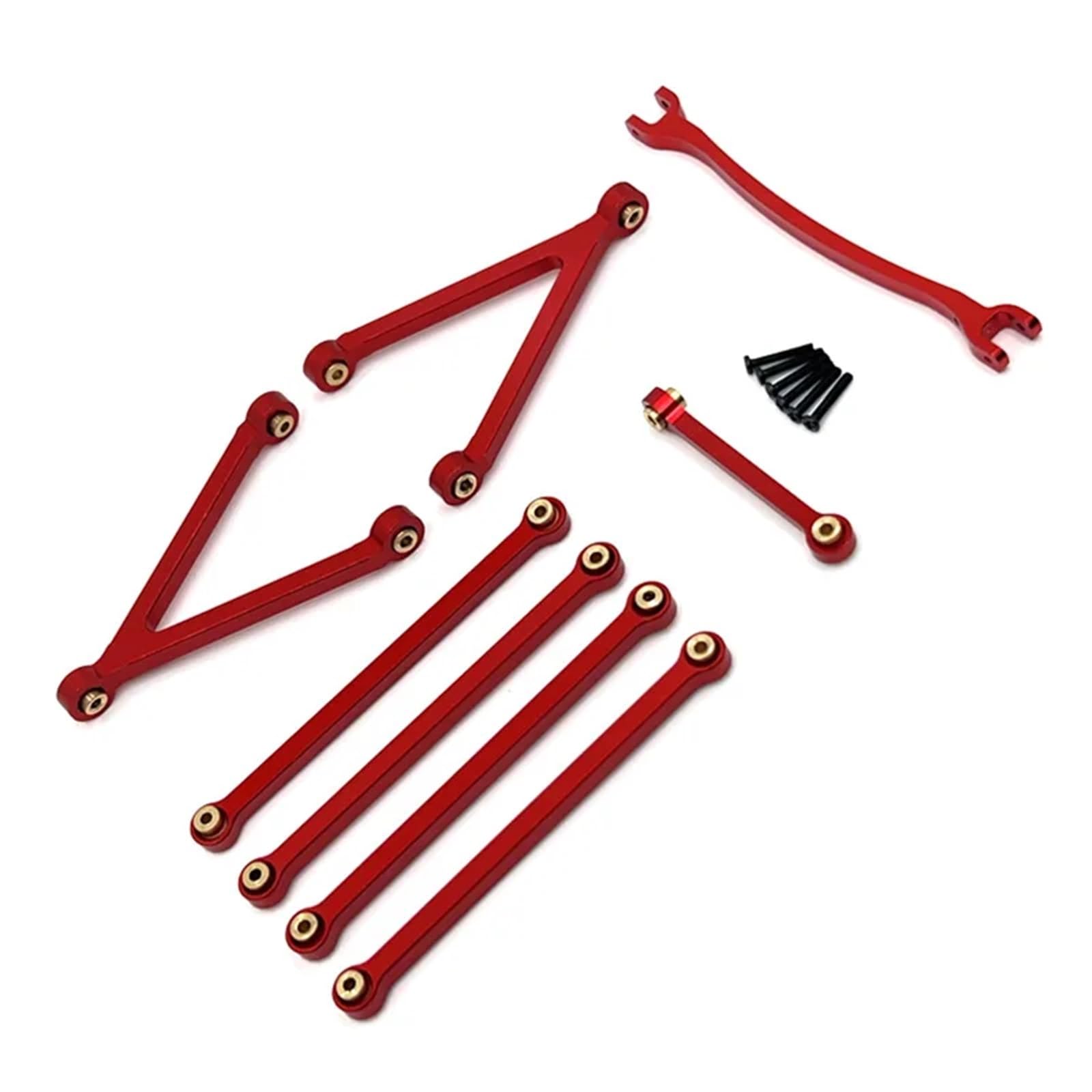 Metal Upgrade Pull Rod for FMS 1/24 FCX24M for D90 D110 for Defender RC Car Parts(Red)