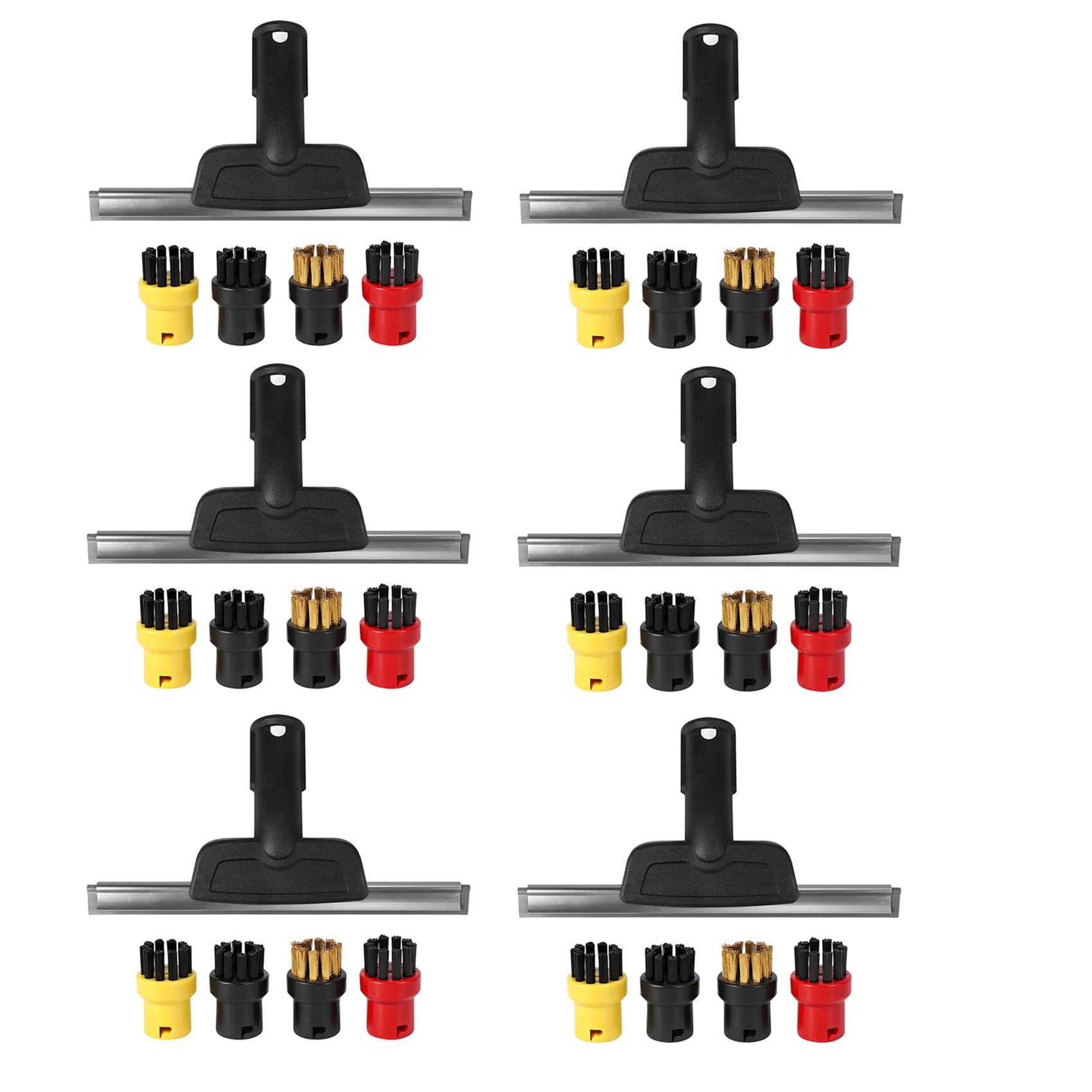 6 cepillos redondos para boquilla de ventana SC2 SC3 SC4 SC5 CTK20 para limpiador de vapor, espejos, humedad, ranura limpia