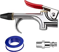SARDVISA 2-Way Air Blow Gun with Rubber Tip Nozzle & 1/4" Quick Fitting - Durable Compressor Accessory for Cleaning & Inflation
