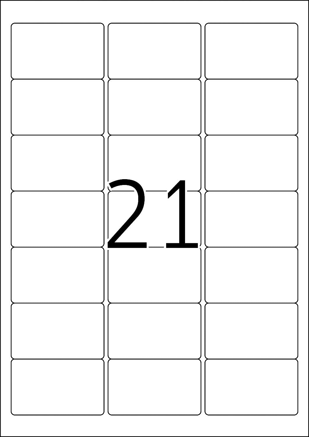 TopStick A4 Self Adhesive Address Labels, 21 Labels Per Sheet, 100 Sheets, 2,100 Labels, 63.5 x 38.1 mm, Blank Printer Labels for Laser & Inkjet, Printable Sticky Paper Labels for Office & Home