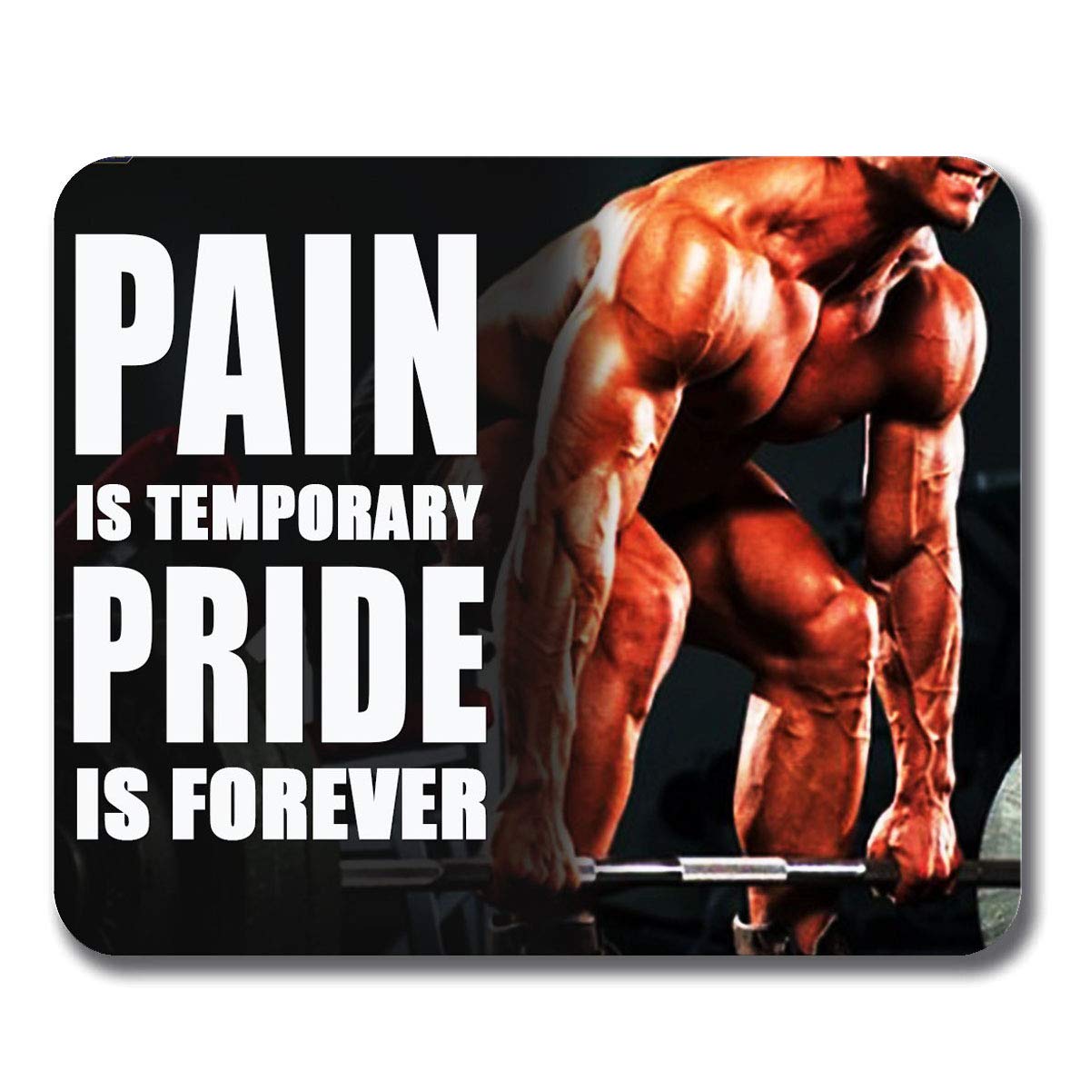 Design Printed Rubber Base Mat Finish Mouse Pad for PC/Laptop - (Pain is Temporary Pride is Forever)-image-37