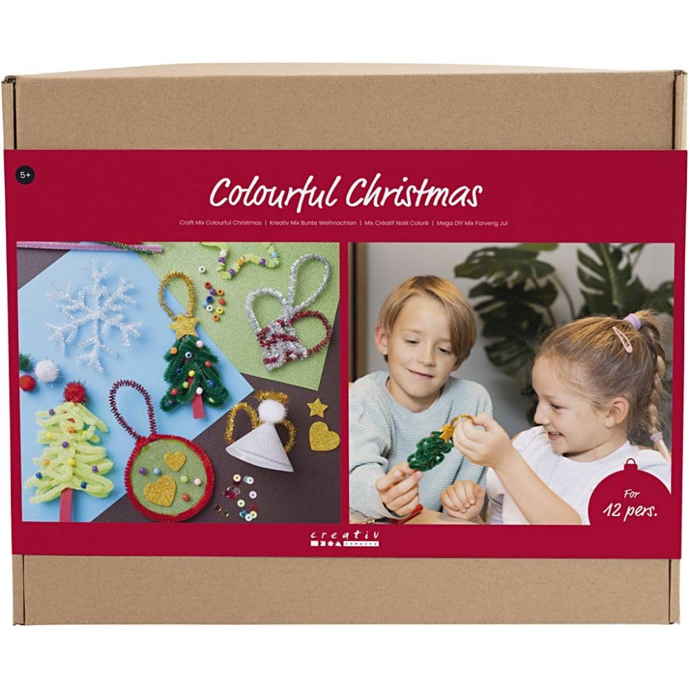 Craft Mix Colourful Christmas Group Set - Christmas Figures - Assorted Colours - 1 Pack