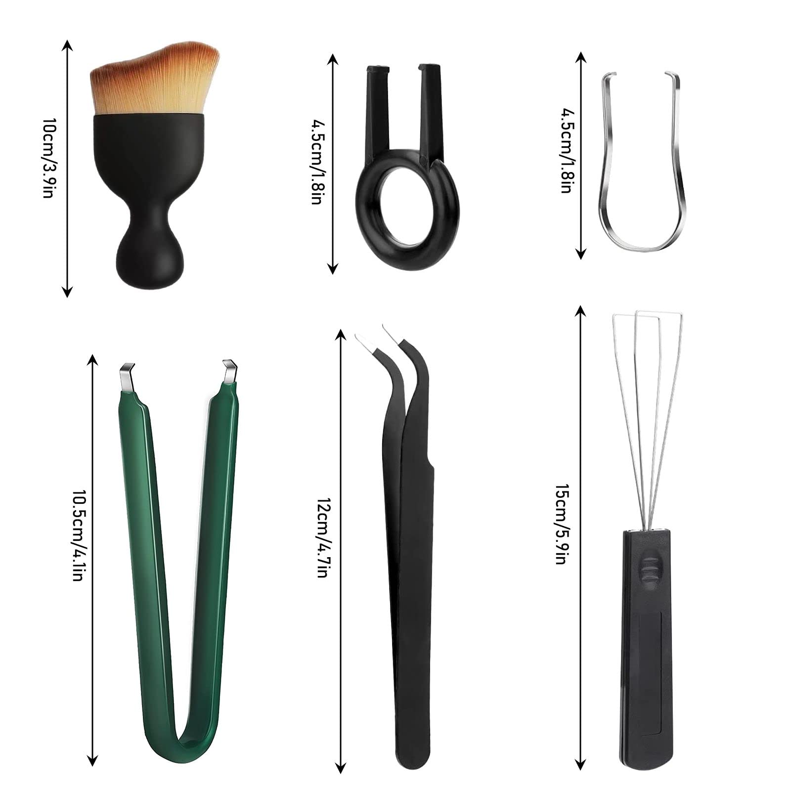 Kit De Nettoyage De Clavier 6 Ppièces, Brosse Clavier, Extracteur De Commutateur De Clé, Kit 'Extraction De Clavier avec Pince À Épiler, pour Claviers Mécaniques Rempla