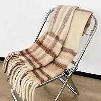 Vista 118 de Bufanda grande y gruesa de gran tamaño, esponjosas, de lana grande, gruesa, cálida para invierno