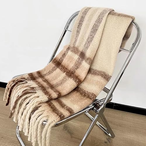 Miniatura 118 de Bufanda grande y gruesa de gran tamaño, esponjosas, de lana grande, gruesa, cálida para invierno