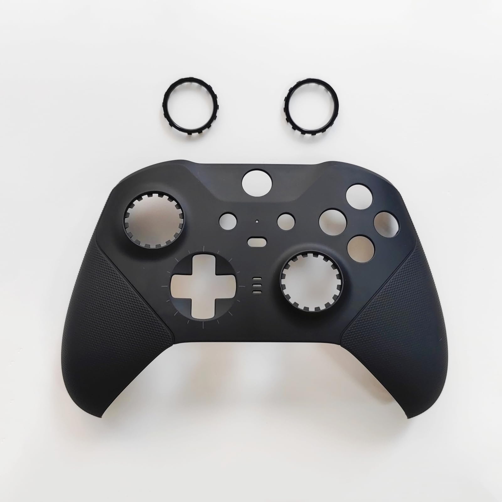 Hzxkqmil Zamienna Obudowa Przednia Okładka Tylna Pokrywa Obudowy Akcesoria dla Xbox Elite Controller Series 2, Dołączone Środkowa Rama Pierścienie Joysticka, Czarny