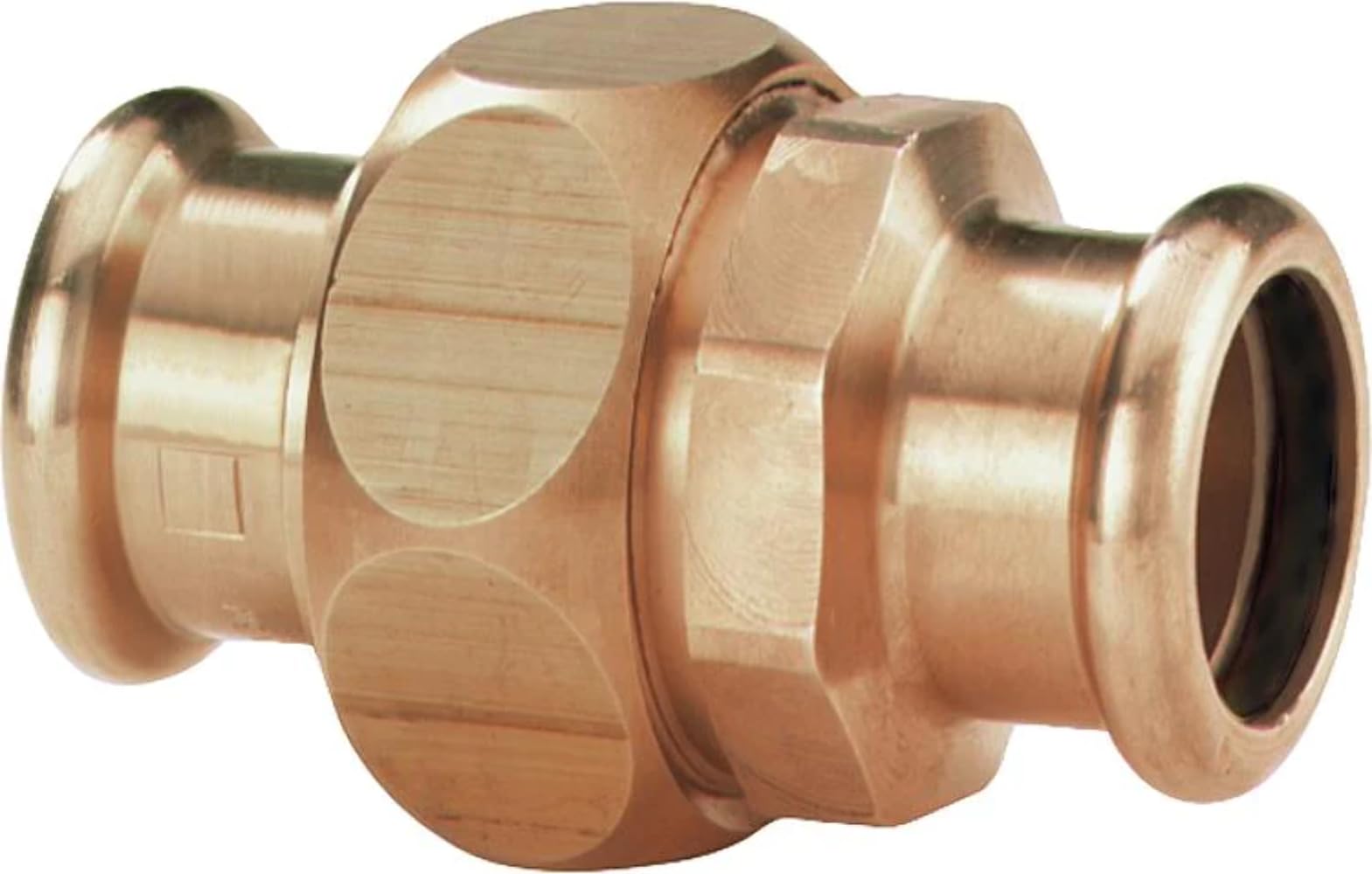 Conector de engaste de bronce con tornillo hembra/hembra, diámetro 15 mm, tipo 6330, junta plana, contorno M