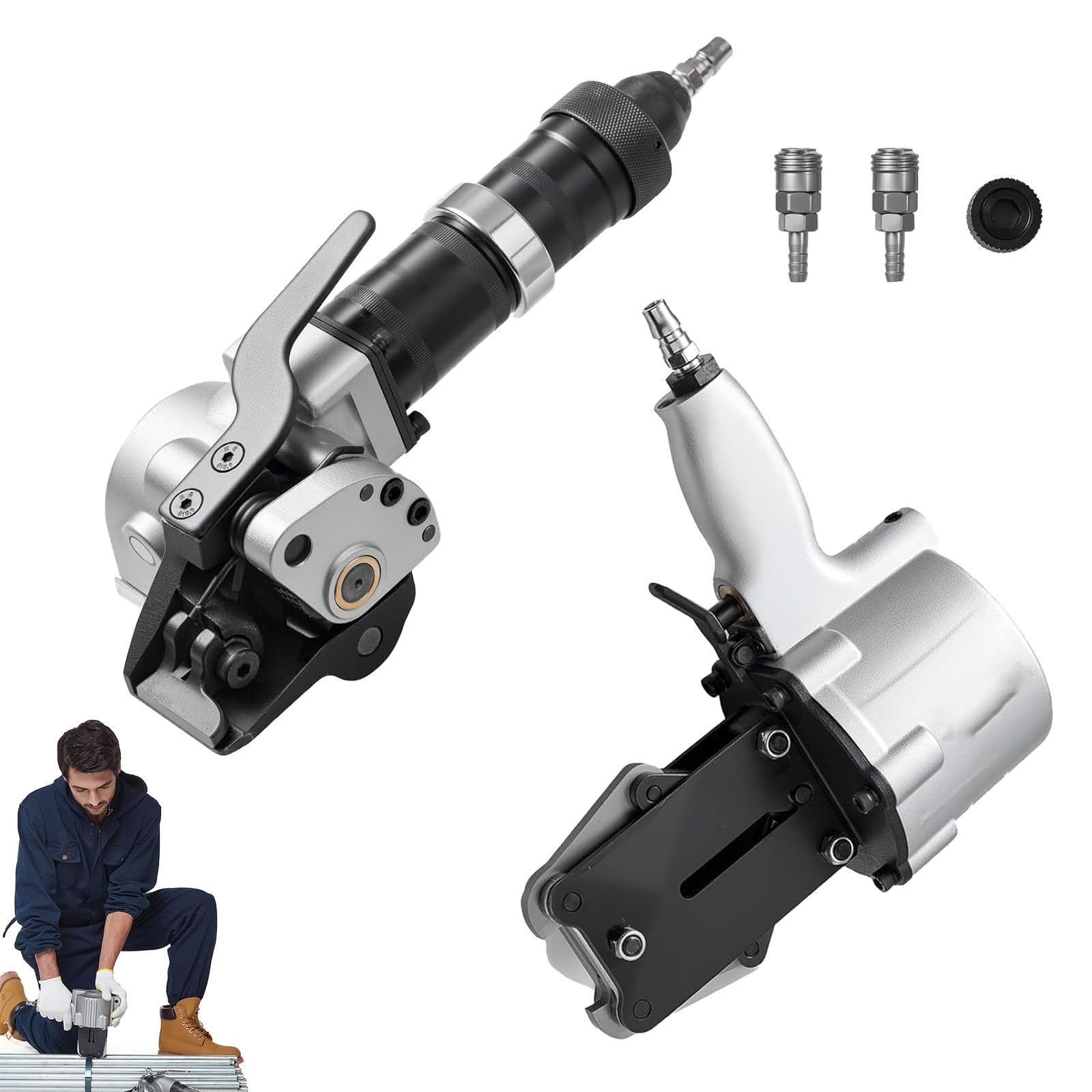 Metallumreifungswerkzeug, robuster Spanner und Schneider-Versiegeler, 8500N hohe Zugkraft, tragbare Industrieverpackung für 32 mm Metallband, langlebig und effizient
