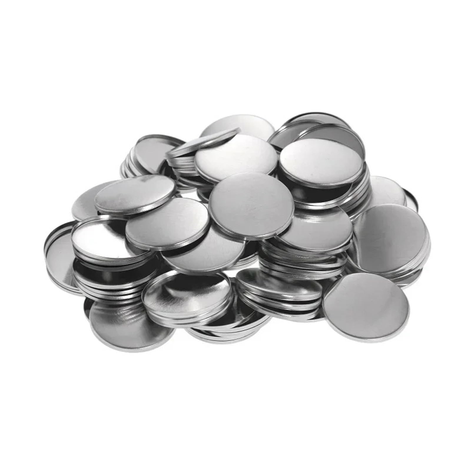 100 piezas de consumibles for máquina de insignias con imán magnético fuerte for refrigerador, 25-58 mm, pieza de botón de insignia en blanco for bricolaje Uso generalizado(58mm 100PCS)