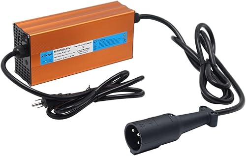 Miniatura 2 de xiixtoo Reemplazo del cargador de batería para carrito de golf de 15 amperios y 48 voltios, compatible con 48 voltios Club Car Golf Cart 3 Pin Round