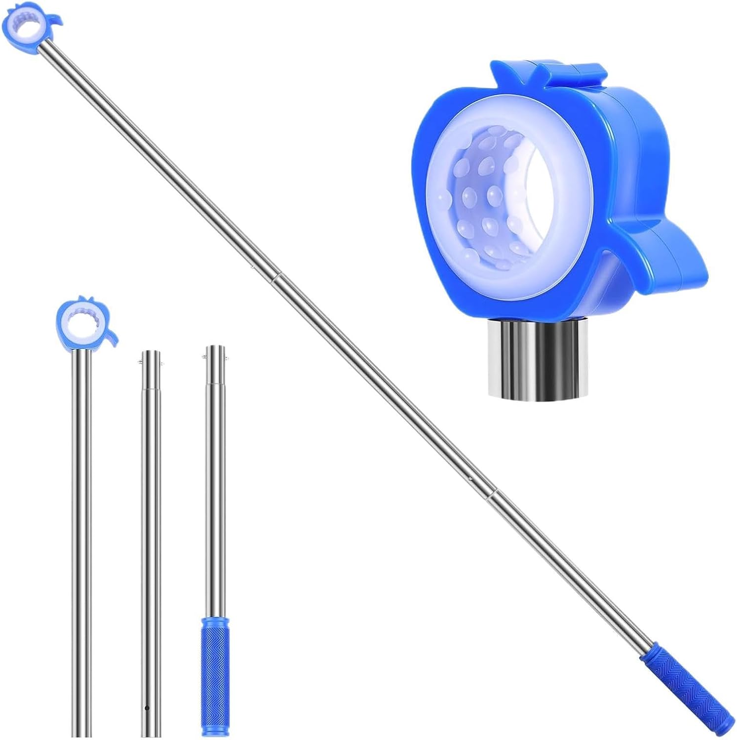 Window Opener Pole Button-Lock Telescopic Anti-Slip Handle