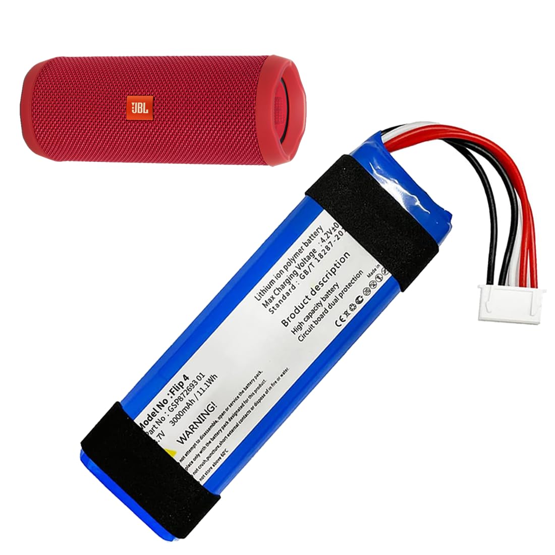 Replacement Battery for Flip 4 Bluetooth Speaker,Flip 4 Special Edition, GSP872693 01