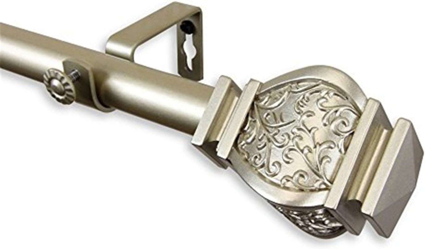 Rod Desyne Home Decorative Margot Double Curtain Rod 66-120" - Satin Nickel