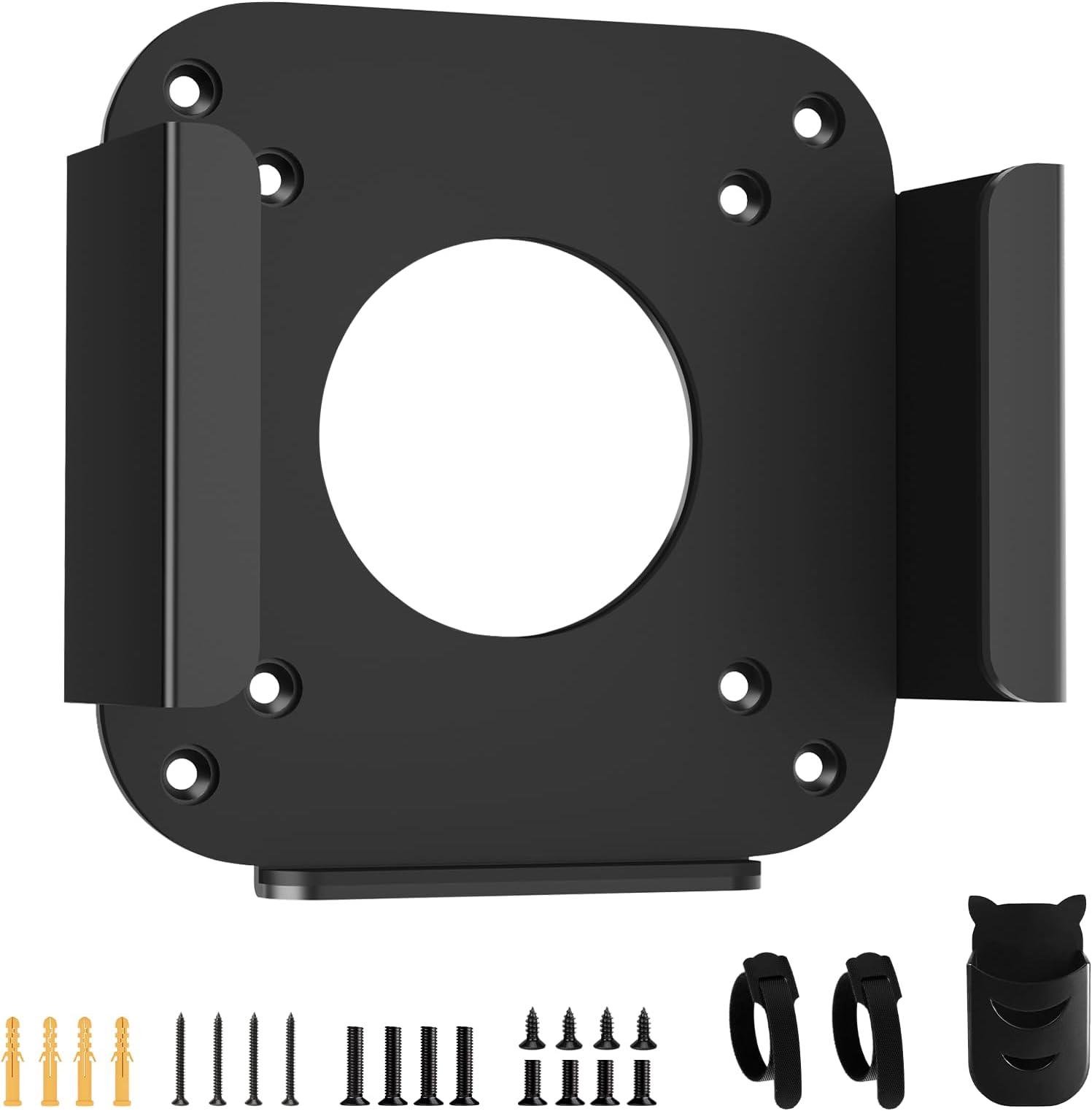 Aiweiwa Metal Mount Compatible with Mac Mini M4 / M4 Pro 2024 Wall / VESA / Underdesk Mount for Mac Mini M4 with Pen Holder Heat Dissipation Monitor Mount for Mac Mini M4 / M4 Pro with Screws