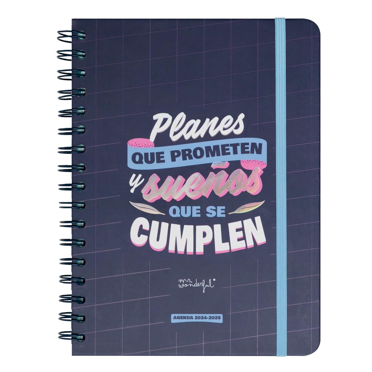 Mr.Wonderful - Agenda Wonder 2024-25 Semanal - Planes que prometen y sueños que se cumplen - Agenda Escolar con Organización Semanal