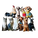 TESFANS Custom Pet Pillow with Your Funny Photo - Personalized Ugly Dog Cat Shaped Pillow - Personlized Funny Gifts for Dog Dad Mom - Birthday Thanksgiving Christmas Housewarming Gift