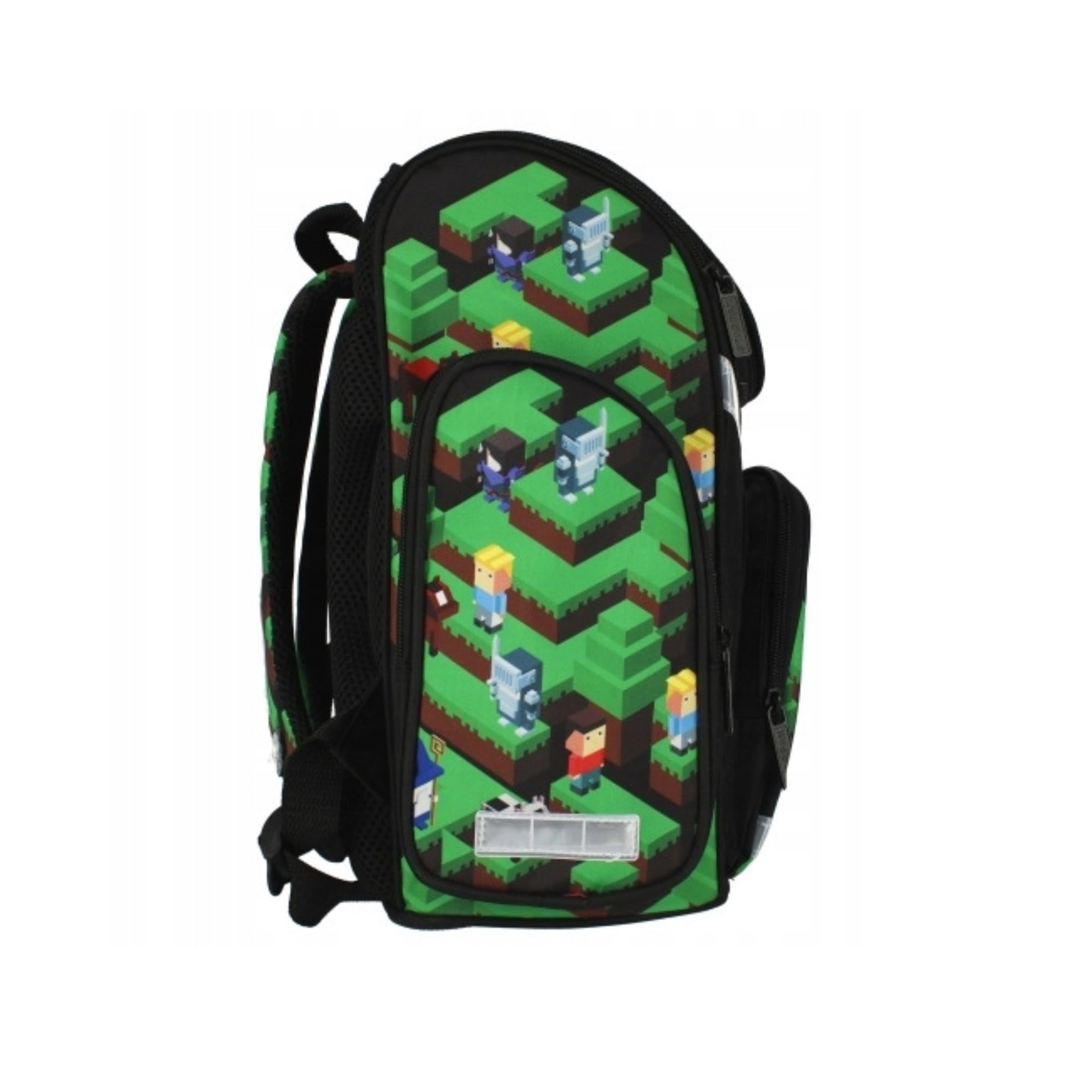 PASO - Schulranzen für Jungen und Mädchen, 4er-Set - Schul-Rucksack für Kinder mit Federmäppchen - Schuhbeutel und Hausaufgabenheft- Game Motiv