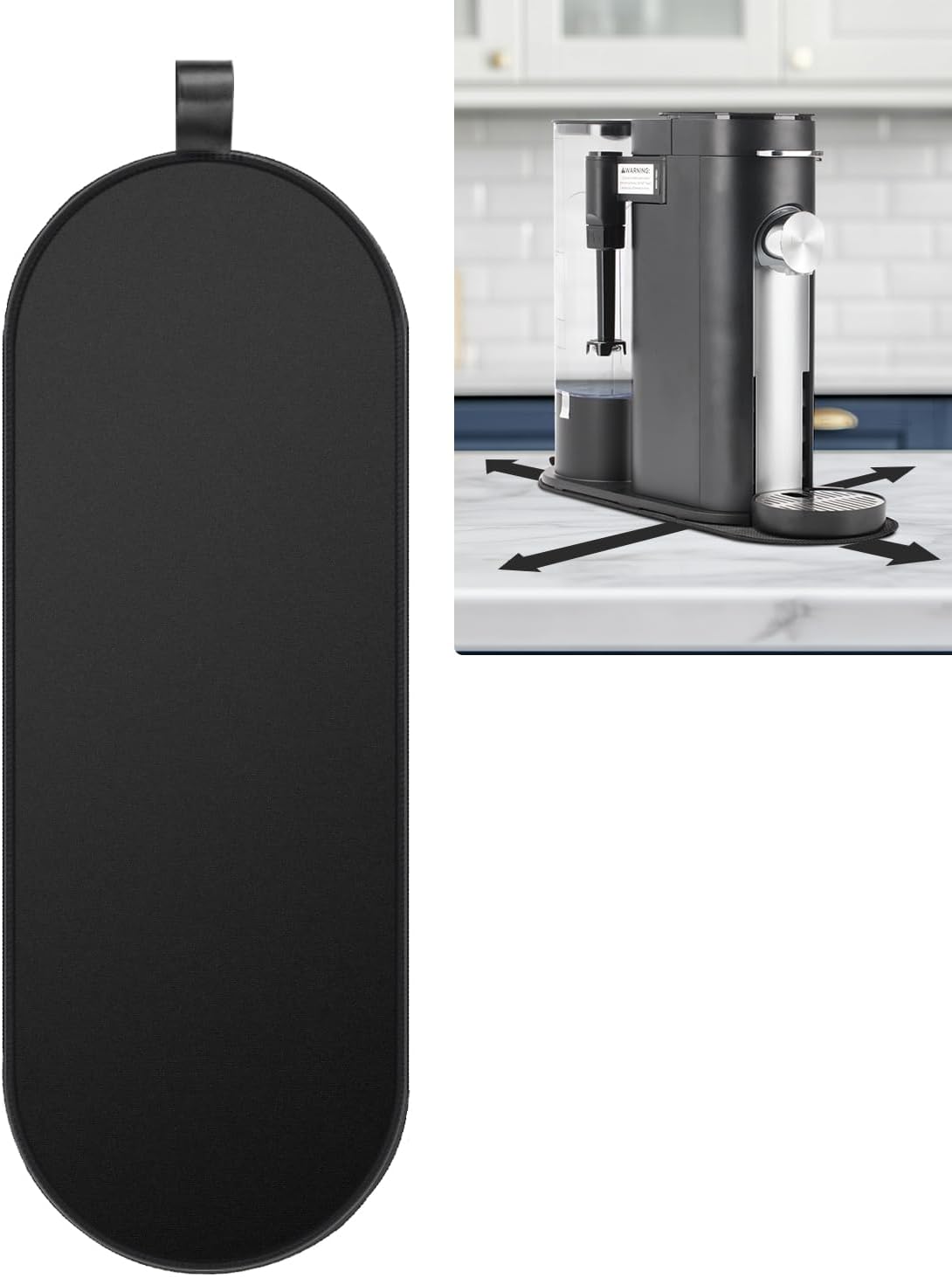 Sliding Pad for Ninja Single Serve Coffee Maker PB051 and PB041 - Smooth Glide with Anti-Slip Base, Perfect Accessories Fit for Ninja Coffee Machine PB051/PB041, Includes Hanging Strap