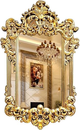 DOUBA - Espejo de baño europeo creativo para colgar en la pared espejo de inodoro retro impermeable y a prueba de agua color D