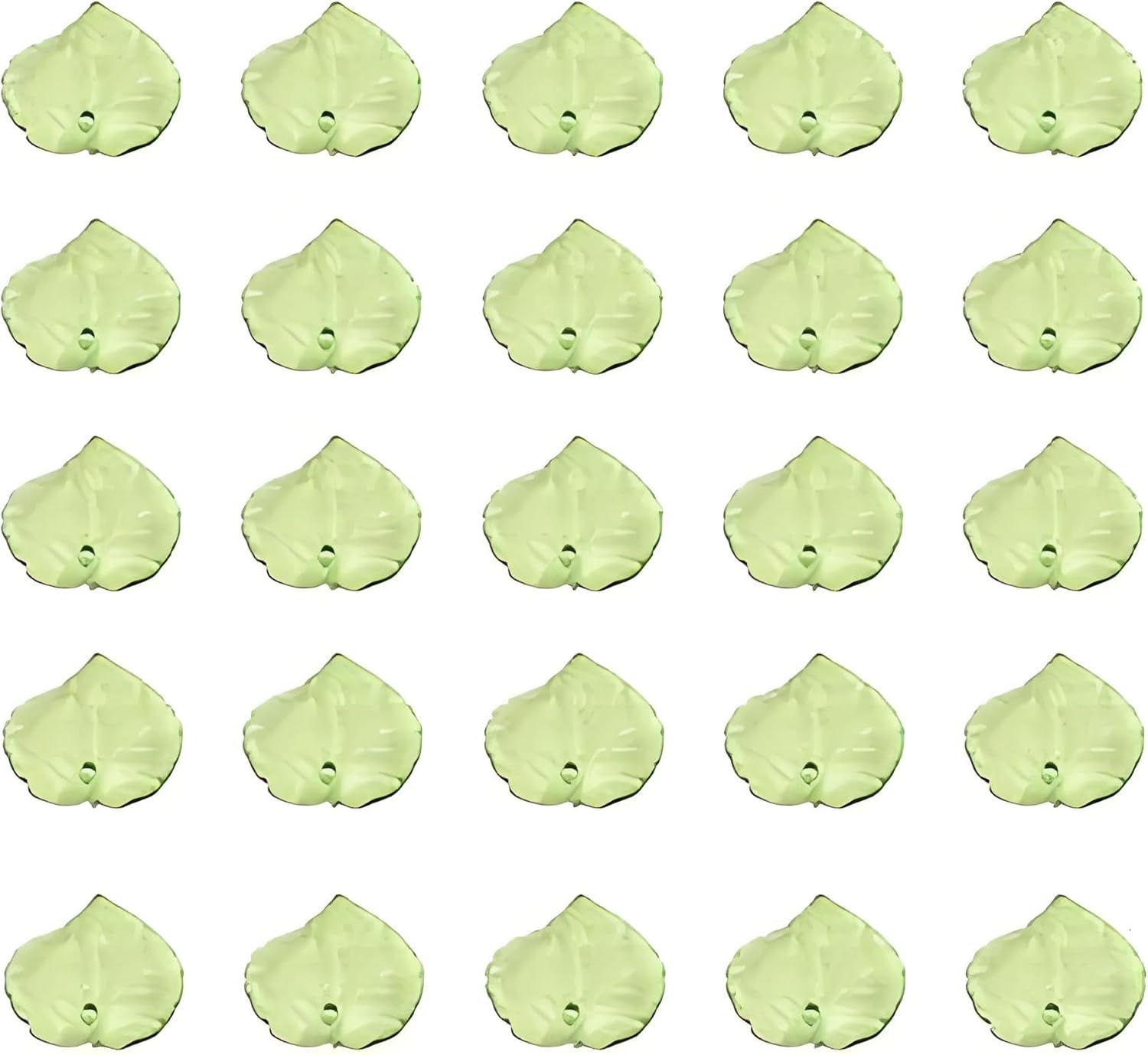 100Pcs Transparent Acrylic Leaf Charms, DIY Jewelry Making Pendants for Earrings Bracelets Necklaces, Acrylic Beads with Hole, 15mm Green Leaf Drops Pendants for Making Flower Elements Ornaments Craft Supplies Flower Beads for DIY Jewelry Making - Image 7