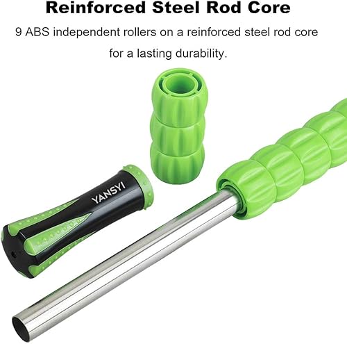 Vista 58 de Yansyi Varilla de rodillo muscular para atletas, barra de masaje corporal, libera puntos gatillo miofasciales, reduce el dolor muscular, tensión