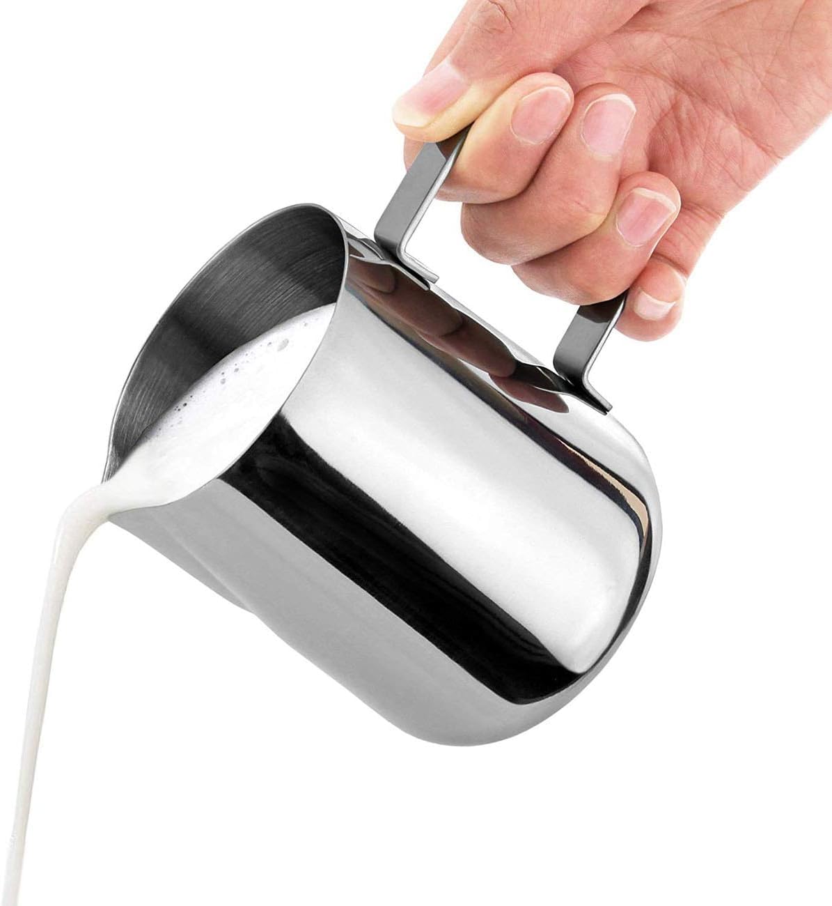 Dzbanek do spieniania mleka ze stali nierdzewnej, 250 ml, kubek do kawy dla baristy, idealny do cappuccino, espresso i latte art, narzędzie do spieniania mleka