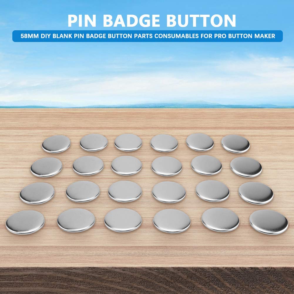 1000 sztuk przypinek 58 mm, plakietka DIY Blank Pin znaczki, 58 mm części z agrafką bezpieczeństwa, do maszyny do przypinania