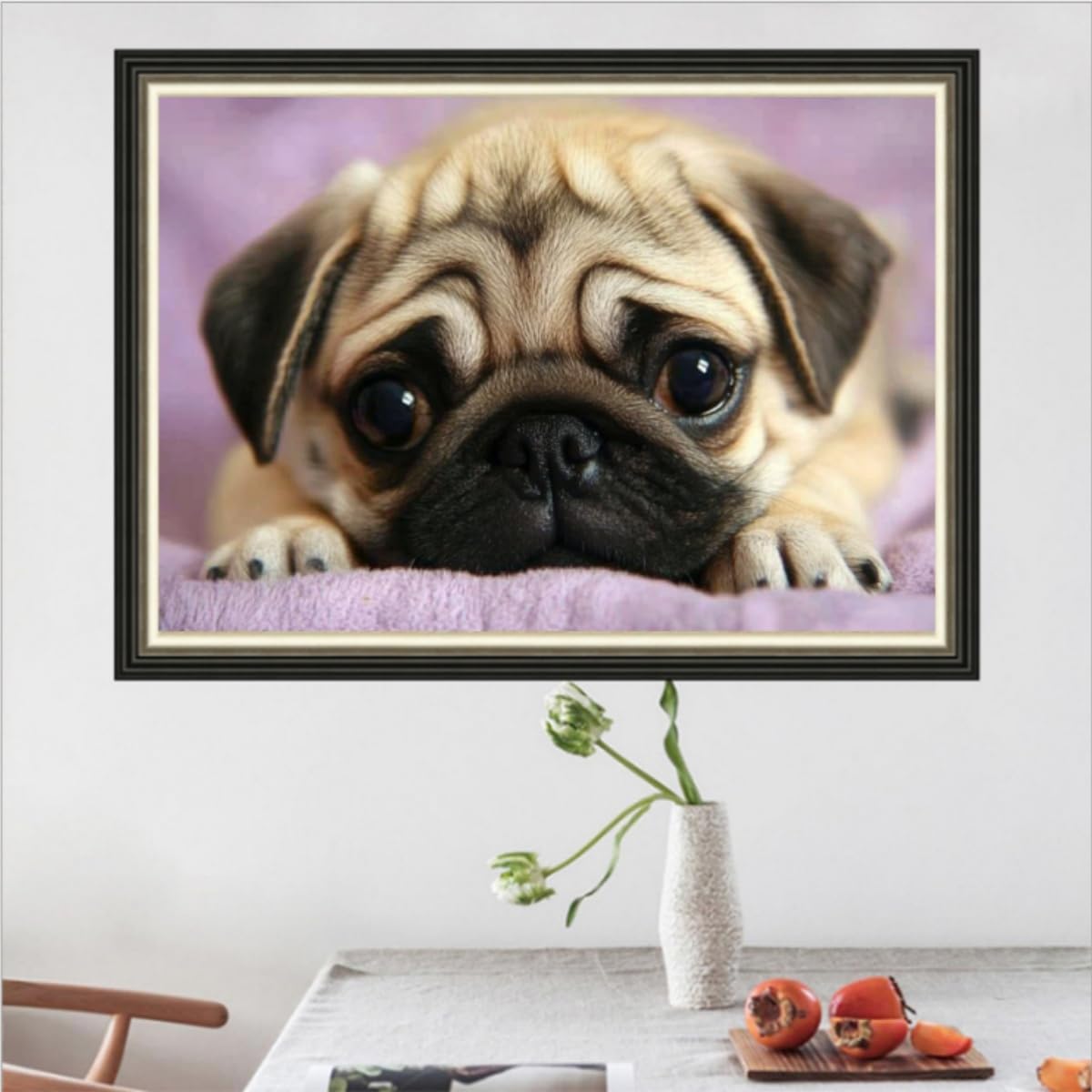 MaiYiYi 5D Pug Diamond Painting Art Kit, 16X12 inches image 4