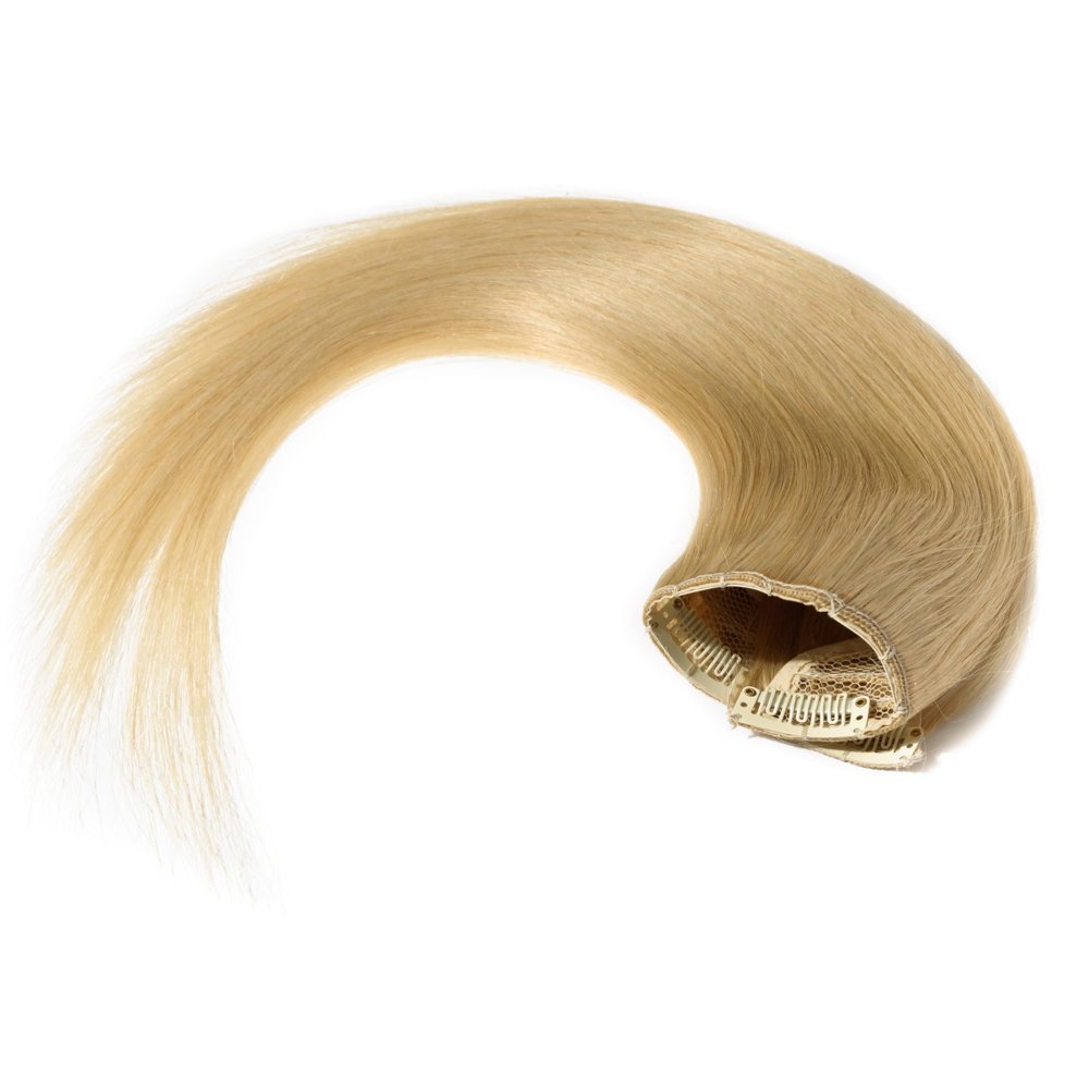 20 inches SEGO One Piece Hair Extensions Clip in Human Hair [#1B Natural Black] Real Remy Hairpieces for Women 3/4 Full Head Straight Invisible (50g) — view 117