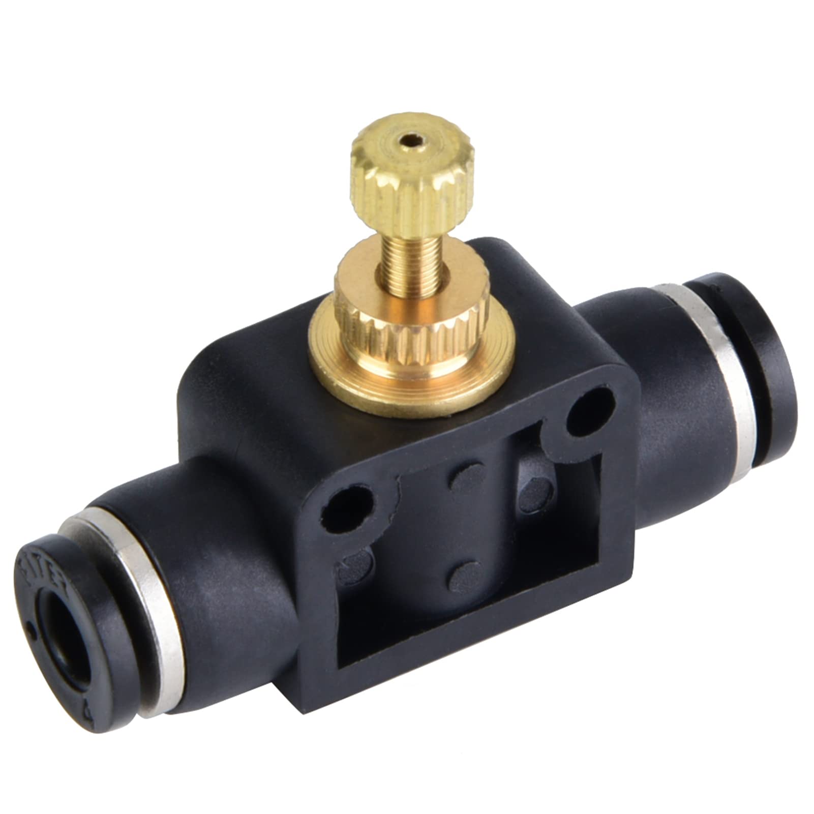 Raccord Pneumatique En T - 4/6/8mm - Pour Contrôle De Débit D'air - Cuivre Et Plastique