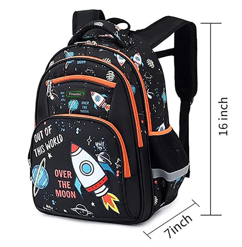 Image of Frantic RR4Zipper Waterproof Polyester 26 L School Backpack School Bag Daypack Picnic Bag For Boys & Girl
