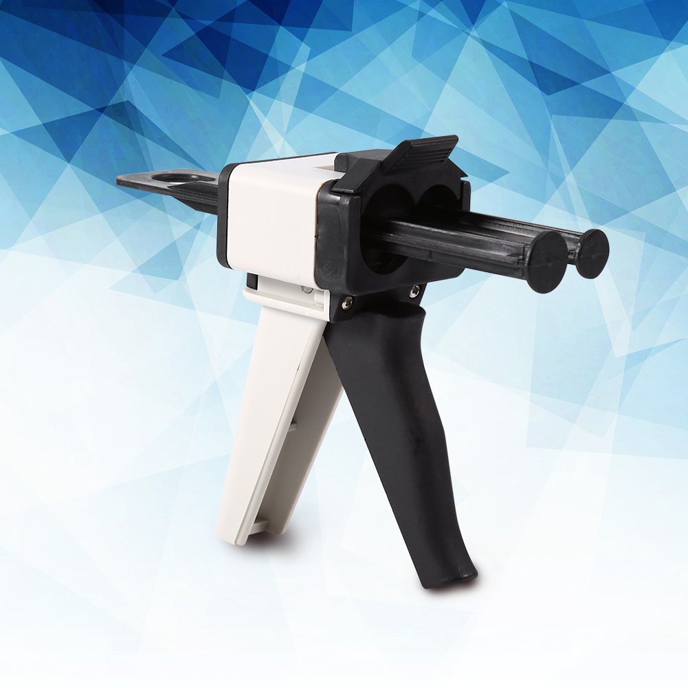 Pistolet Mélangeur Dentaire Universel, Pistolet à Cartouche Double 50ml pour Silicone, Ratio 1:1 et 2:1, Outil pour Dentiste