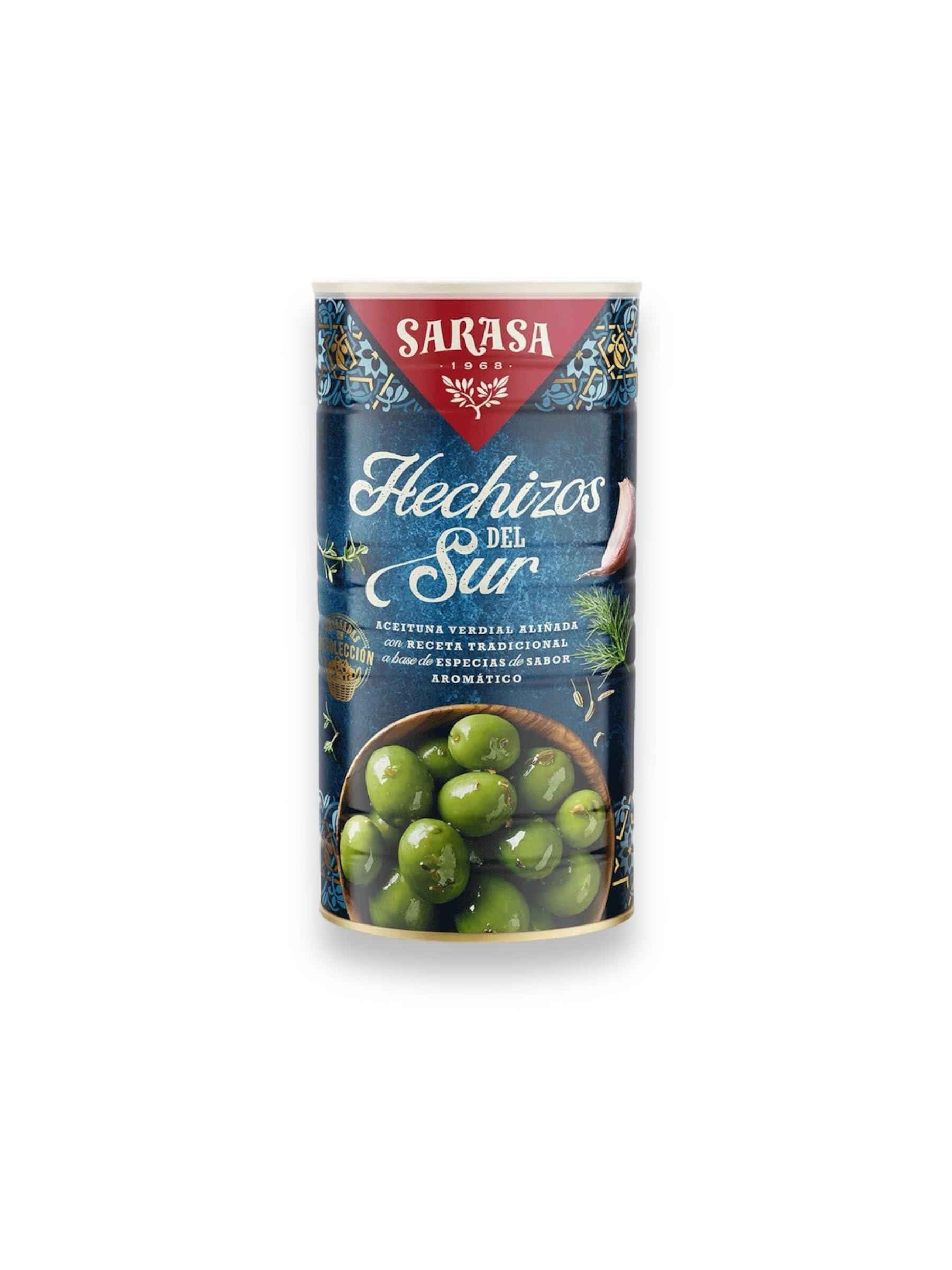 Aceitunas Hechizos del Sur Aliñadas Recetas Tradicionales SARASA Pack 1450g