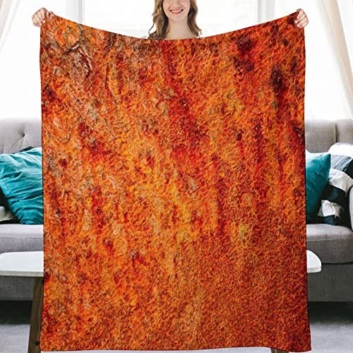 Burnt Orange Flannel Fleece Throw Blankets 50"X40" Lightweight Fluffy Winter Fall Blanket Cozy Soft Fuzzy Plush Home Decor For Couch Bed Sofa Bedroom Living Room Travel #TOP15