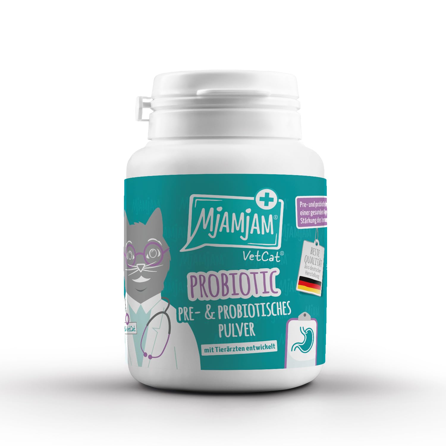 MjAMjAM VetCat - Probiotic - Pre- & Probiotisches Pulver für Katzen, 1er Pack (1x40g), getreidefrei