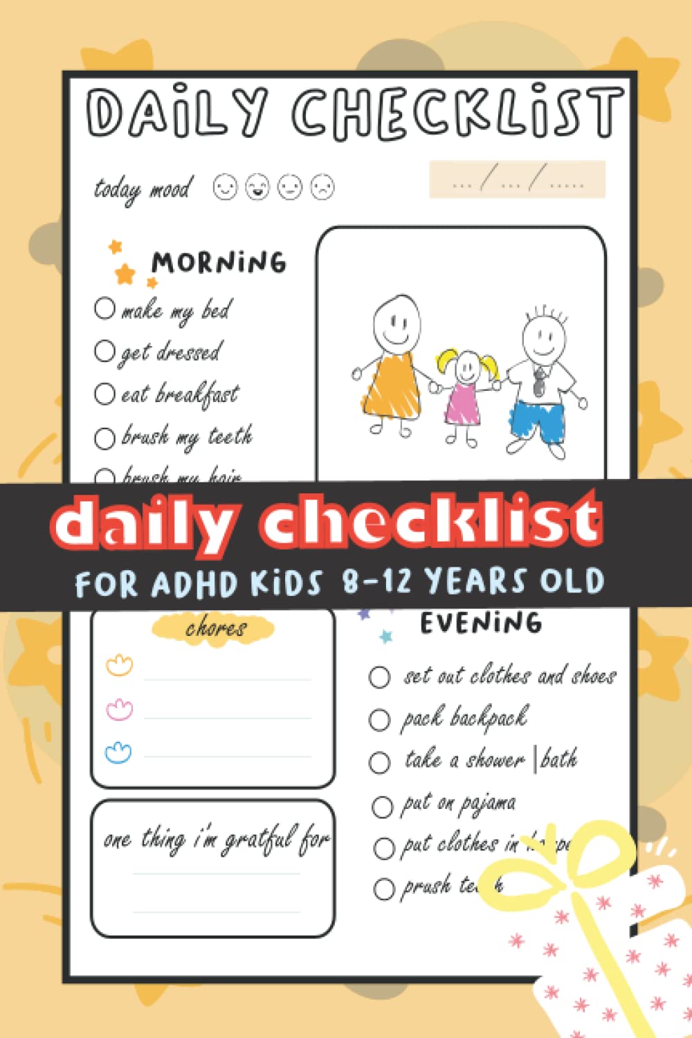 DAILY CHECKLIST FOR ADHD KIDS Daily Schedule Organizer Journal ADHD DAILY CHECKLIST FOR ADHD KIDS Daily Schedule Organizer Journal ADHD