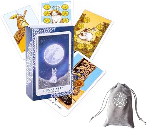is^bg,Lunalapin Rabbit Tarot,with bag,12X7 Card Game