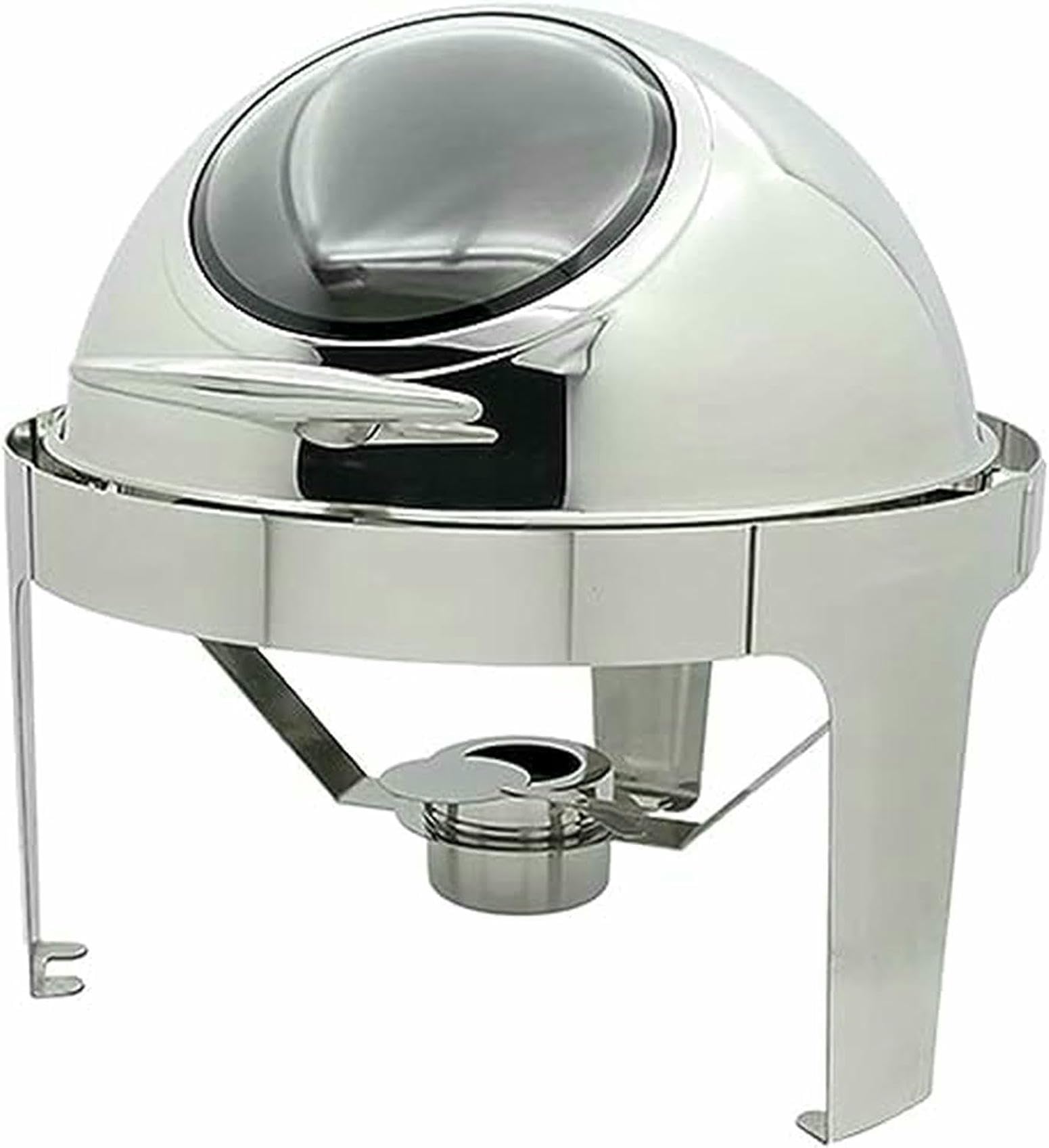 Calentador de Alimentos para Servicio de Buffet: Plato Aislado para Alimentos, Buffet Aislado para Alimentos, Placa de Acero Inoxidable con Vidrio, Juego de Olla Caliente, Calentador~/