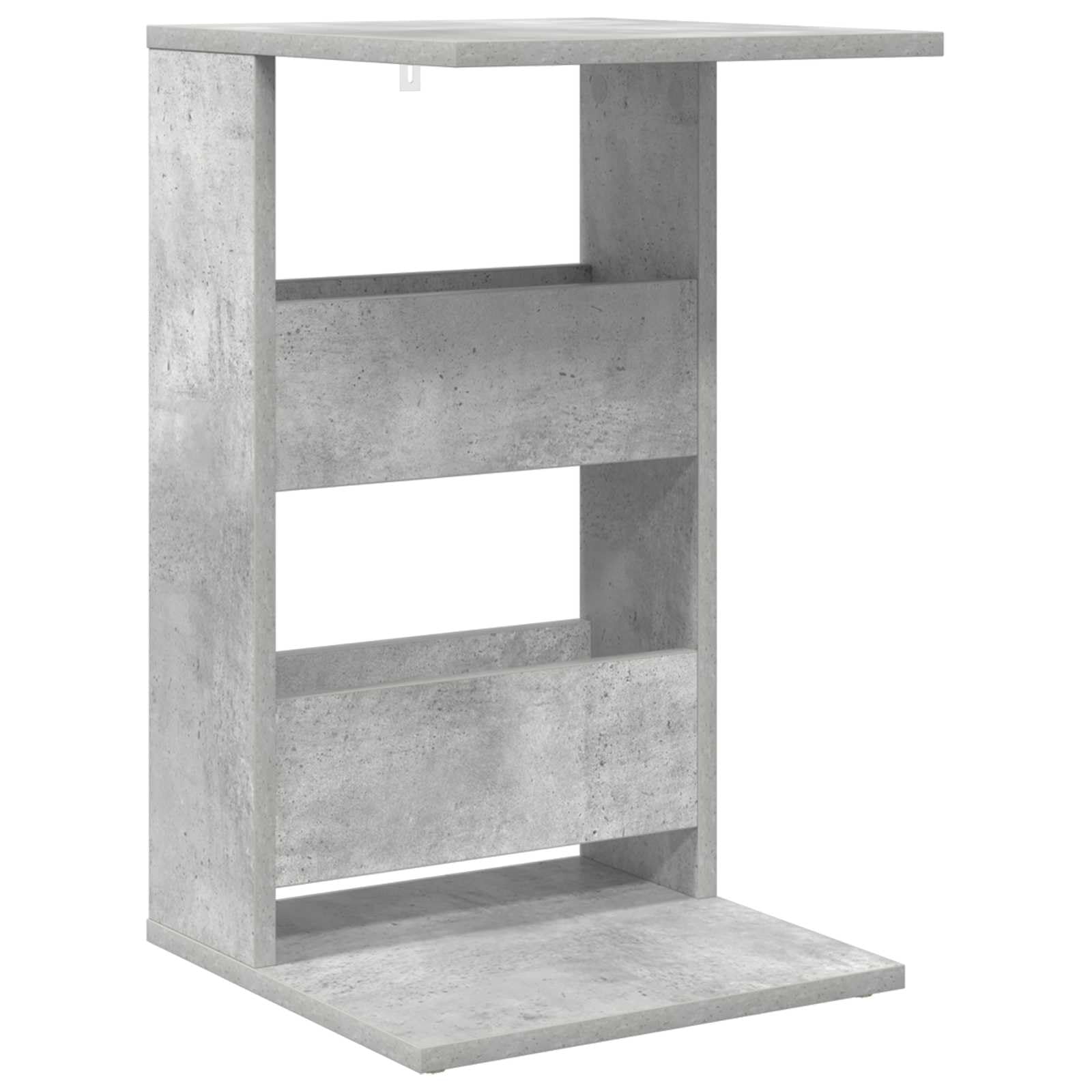 Tavolino in cemento grigio, 40 x 35 x 60,5 cm, in legno