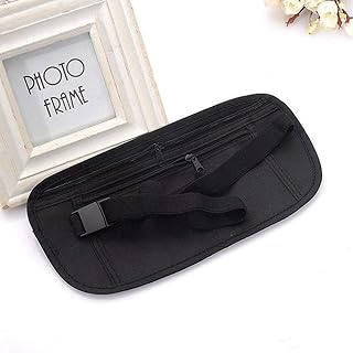 Reise-Geldgürtel, versteckte Brieftasche, Reisepass-Geldgürteltasche, schlanke, geheime Sicherheits-Reisetasche, Brusttasche, sicherer Halter Reisepass, Schwarz , 26*13*0.4cm
